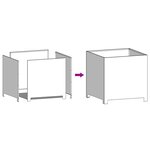 vidaXL Jardinière 50x50x50 cm acier galvanisé