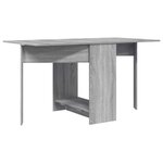 vidaXL Table à dîner 138 x 70 x 73 5 cm Bois d'ingénierie Sonoma gris