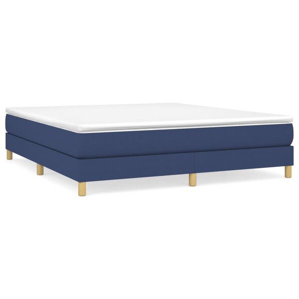 vidaXL Sommier à lattes de lit avec matelas Bleu 180x200 cm Tissu