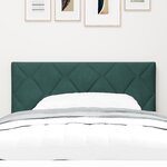 vidaXL Tête de Lit LED Design Blocs de Diamant Verte Foncée 100 cm Velours