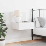 vidaXL Table de chevet Blanc 42 x 32 5 x 40 cm Bois massif en pin