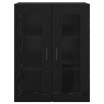 vidaXL Armoires Murailles 2 Pièces Chêne noir 69 5 x 34 x 90 cm
