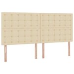 vidaXL Lit avec rangement et matelas Crème 200 x 200 cm Polyester