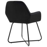 vidaXL Chaises à manger lot de 2 Noir Velours