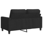 vidaXL Canapé à 2 places Noir 120 cm Tissu
