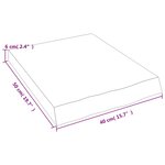 vidaXL Étagère murale 40x50x(2-6) cm bois de chêne massif non traité