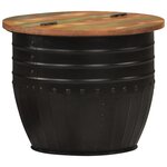 vidaXL Table basse noir 50x39 5 cm bois de récupération massif