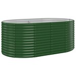 vidaXL Lit surélevé de jardin Acier galvanisé 175x100x68cm Vert