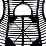 vidaXL Chaises à manger lot de 4 noir rotin naturel