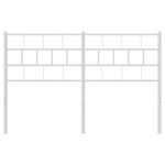 vidaXL Tête de lit métal blanc 135 cm