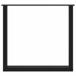 vidaXL Pieds de table à manger en U 2 pièces Noir 80 x (72-73) cm Acier
