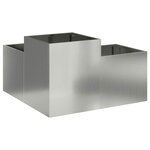 vidaXL Cache-pot de jardin Argent 80 x 80 x 48 cm Acier galvanisé