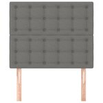 vidaXL Tête de lit Gris foncé 80x5x118/128 cm Tissu