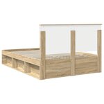 vidaXL Cadre de lit Sonoma 140 x 190 cm Bois de pin massif