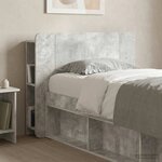 vidaXL Cabinet de Tête de Lit Gris béton Bois d'ingénierie