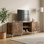 vidaXL Meuble TV 150 x 31 x 50 cm Chêne fumé Bois d'ingénierie