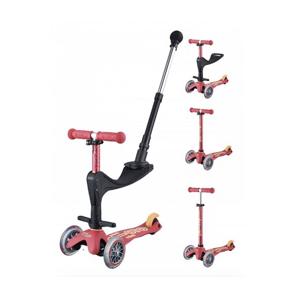Trottinette Mini  3 en 1 Deluxe Plus Rubis