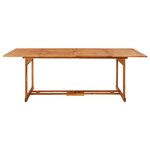 vidaXL Table à dîner de jardin 220x90x75 cm Bois d'acacia massif