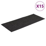 vidaXL Tapis d'escalier autocollants rectangulaire 15 Pièces 60x25 cm