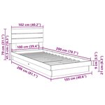 vidaXL Cadre de lit avec tête de lit sans matelas 100x200 cm