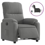 vidaXL Fauteuil inclinable électrique gris foncé tissu microfibre