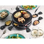 Bestron gril à raclette arc650 800 w noir