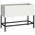 Cultivateur de Jardin surélevé vidaXL 60x26x45 cm Acier Blanc