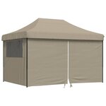 vidaXL Tente de fête Taupe 279 x 410 x 315 cm Tissu Oxford
