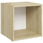 vidaXL Ensemble de meubles TV 8 Pièces Blanc chêne sonoma Bois ingénierie