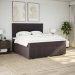 vidaXL Sommier à lattes de lit avec matelas Marron foncé 180x200 cm