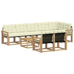 vidaXL Ensemble de canapés d'extérieur 9 Pièces Blanc et crème