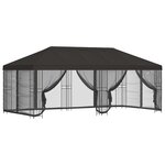 vidaXL Gazebo avec murs latéraux 6 x 3 m Anthracite Polyester et Acier