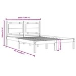vidaXL Cadre de lit Bois massif 200x200 cm