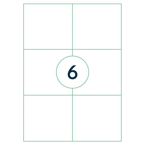 rillprint Étiquettes autocollantes 105x99 mm 500 feuilles Blanc