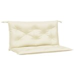 vidaXL Coussins de banc jardin lot de 2 crème 100x50x7 cm tissu oxford