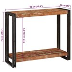 vidaXL Table console 90 x 33 x 75 cm bois de récupération massif
