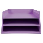 Corbeille À Courrier Combo 3 Niveaux Carton Aquarel - Mauve - X 4 - Exacompta