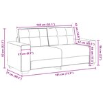 Canapé Love Seat vidaXL Gris Foncé 140 cm en Cuir Synthétique