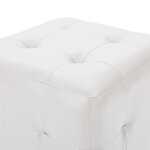 vidaXL Poufs 2 Pièces Blanc 30 x 30 x 30 cm Similicuir