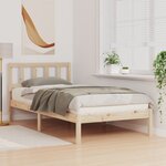 vidaXL Cadre de lit Marron 100 x 200 cm Bois massif en pin