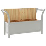 vidaXL Banc Gris 107x45x75 5 cm Bois de sapin solide
