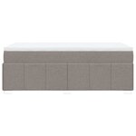 vidaXL Sommier à lattes de lit avec matelas Taupe 80x200 cm Tissu