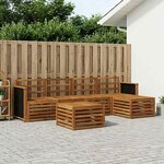 vidaXL Ensemble de canapés d'extérieur 6 Pièces Naturel