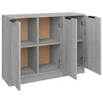 vidaXL Buffet Sonoma gris 90 5x30x70 cm Bois d'ingénierie
