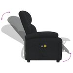 vidaXL Fauteuil électrique de massage Noir Tissu