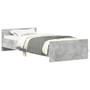 vidaXL Cadre de lit sans matelas gris béton 100x200 cm