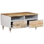 vidaXL Table basse 80x54x40 cm bois de manguier massif