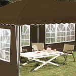 vidaXL Tente de fête pop-up 575 x 289 x 245 cm Taupe