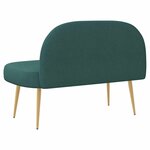 vidaXL Banc rembourré avec dossier Vert foncé 110 x 60 x 76 cm