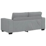 vidaXL Canapé à 2 places gris clair 140 cm tissu